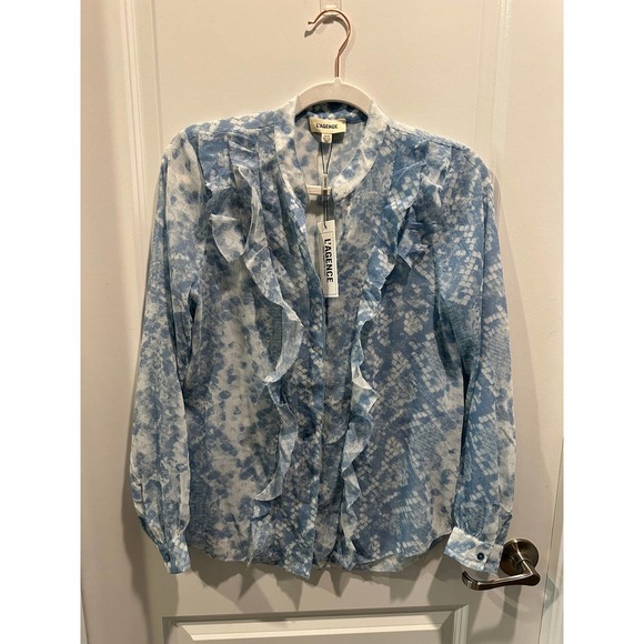 L'AGENCE nadine ruffle blouse - Picture 3 of 10